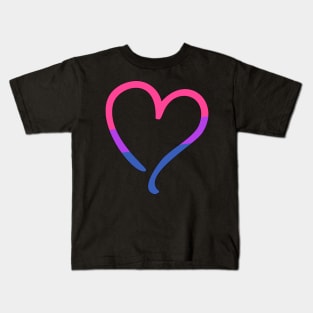 Bisexual  Pride Flag Heart Kids T-Shirt